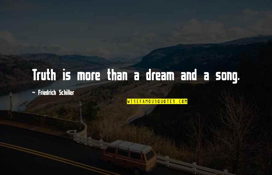 Actest Quotes By Friedrich Schiller: Truth is more than a dream and a