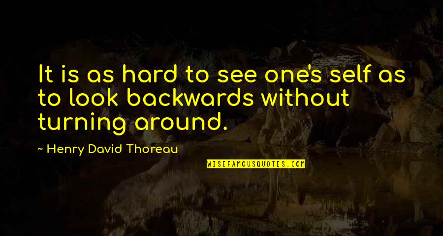 Actin Quotes By Henry David Thoreau: It is as hard to see one's self