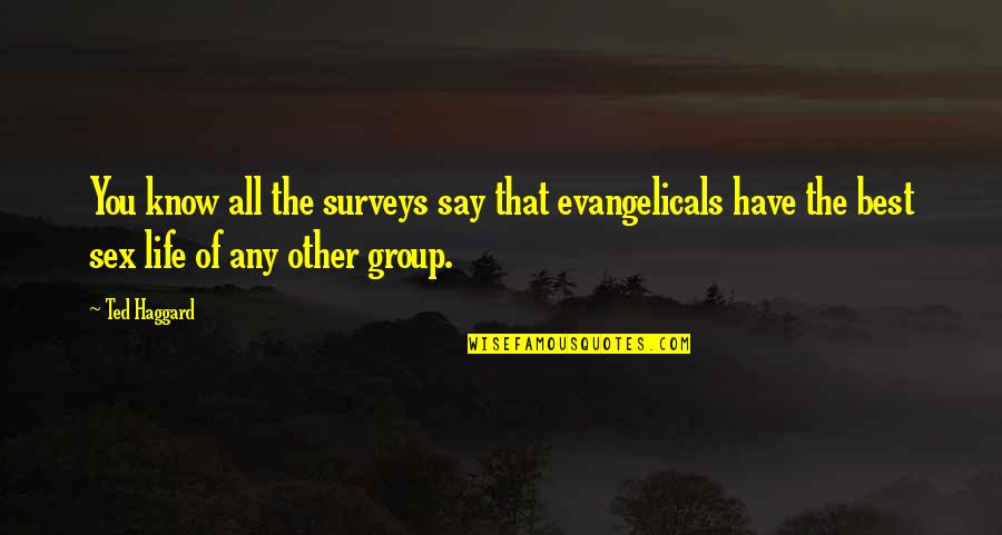 Actin Quotes By Ted Haggard: You know all the surveys say that evangelicals