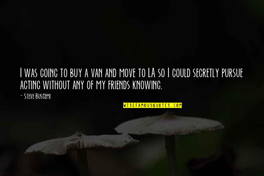 Acting Friends Quotes By Steve Buscemi: I was going to buy a van and