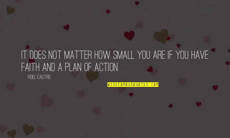 Action Faith Quotes By Fidel Castro: It does not matter how small you are