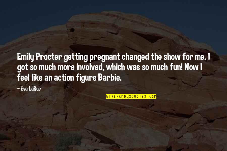 Action Figure Quotes By Eva LaRue: Emily Procter getting pregnant changed the show for