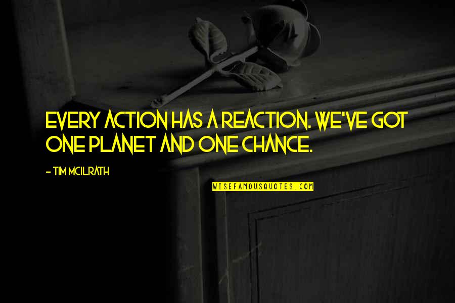 Action Reaction Quotes By Tim McIlrath: Every action has a reaction. We've got one