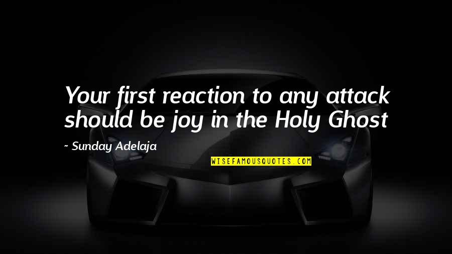 Actitud In English Quotes By Sunday Adelaja: Your first reaction to any attack should be