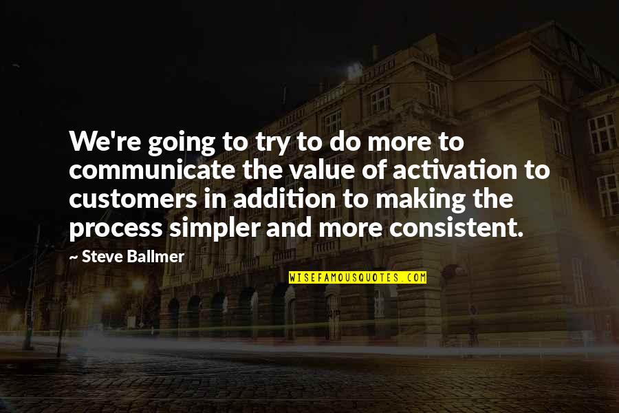 Activation Quotes By Steve Ballmer: We're going to try to do more to Activation Quotes By Steve Ballmer: We're going to try to do more to