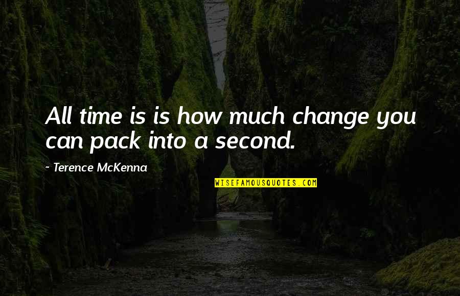 Acts 10 40 Quotes By Terence McKenna: All time is is how much change you Acts 10 40 Quotes By Terence McKenna: All time is is how much change you
