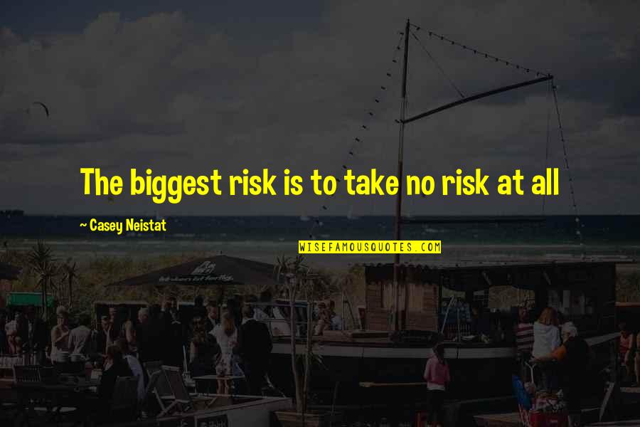 Actual Fortune Cookie Quotes By Casey Neistat: The biggest risk is to take no risk