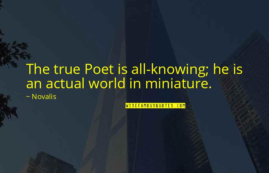 Actual World Quotes By Novalis: The true Poet is all-knowing; he is an