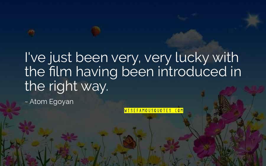 Acy Stock Quote Quotes By Atom Egoyan: I've just been very, very lucky with the