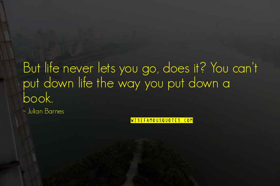 Adalarda Satilik Quotes By Julian Barnes: But life never lets you go, does it?