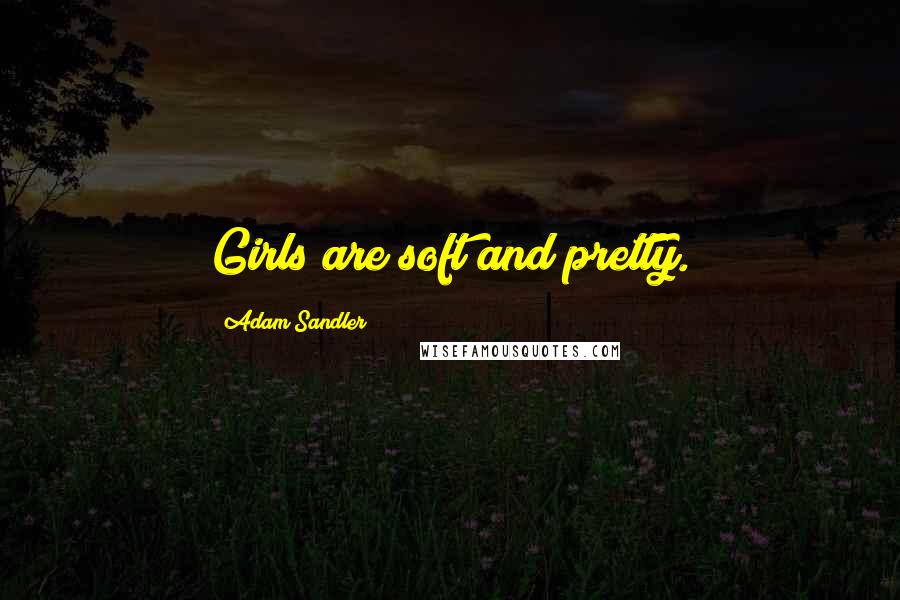 Adam Sandler quotes: Girls are soft and pretty.