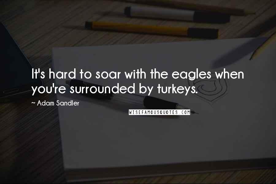 Adam Sandler quotes: It's hard to soar with the eagles when you're surrounded by turkeys.