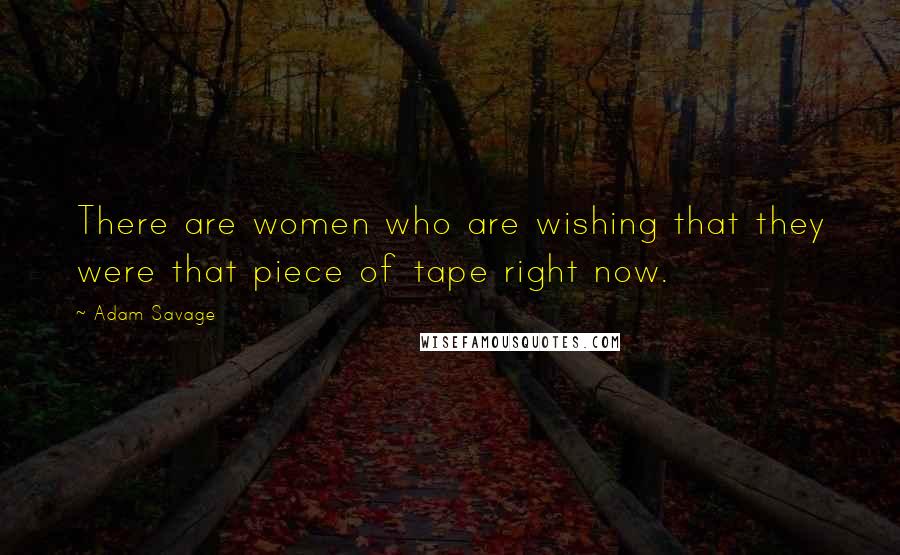 Adam Savage quotes: There are women who are wishing that they were that piece of tape right now.