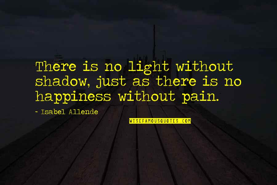 Adam Vinatieri Quotes By Isabel Allende: There is no light without shadow, just as