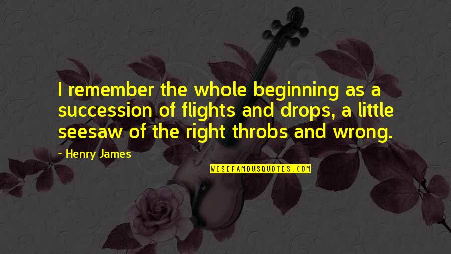 Adamation Quotes By Henry James: I remember the whole beginning as a succession