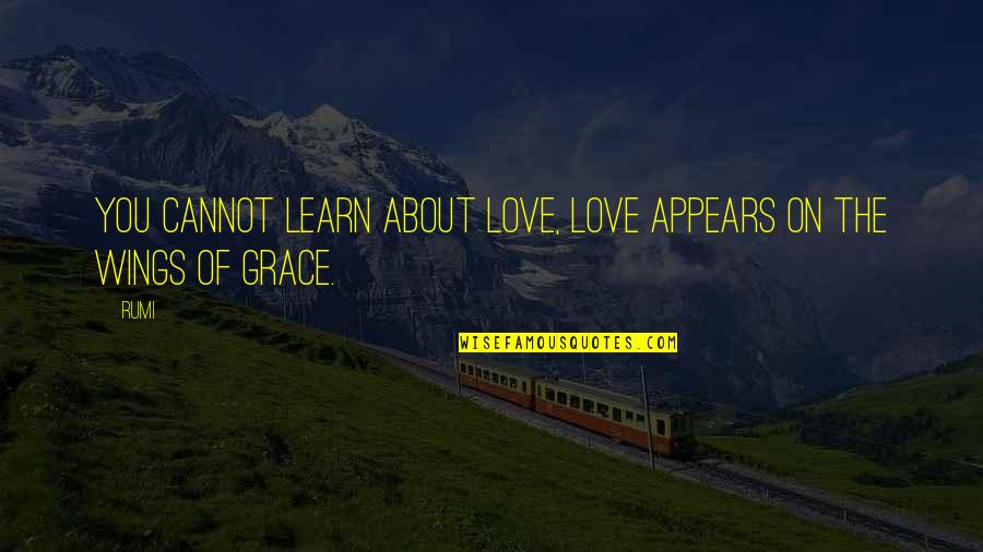 Adamen Quotes By Rumi: You cannot learn about Love, LOVE appears on