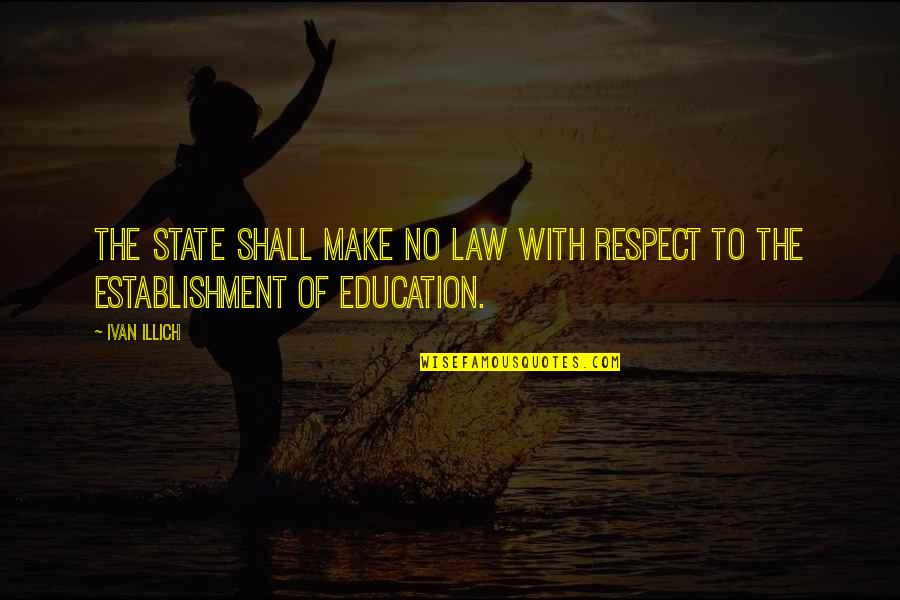Adamik Waste Quotes By Ivan Illich: The State shall make no law with respect