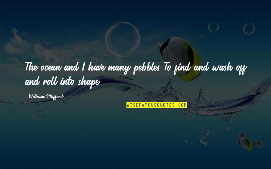 Adamlar Youtube Quotes By William Stafford: The ocean and I have many pebbles To