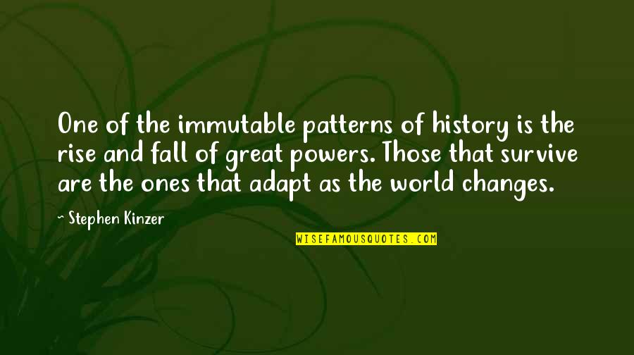 Adapt Quotes By Stephen Kinzer: One of the immutable patterns of history is