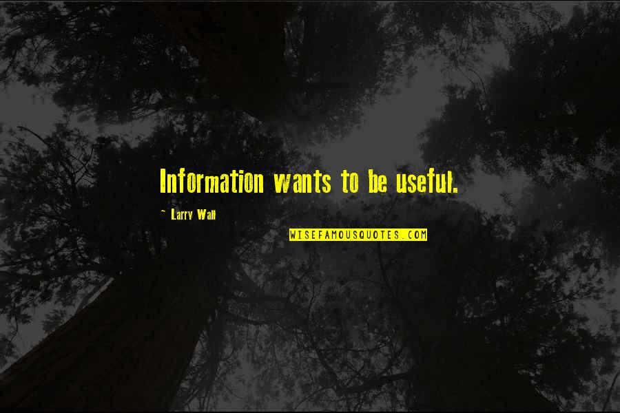 Adapted Physical Education Quotes By Larry Wall: Information wants to be useful. Adapted Physical Education Quotes By Larry Wall: Information wants to be useful.