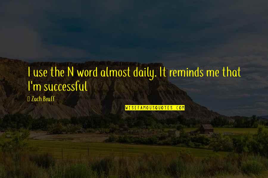 Addensamenti Quotes By Zach Braff: I use the N word almost daily. It