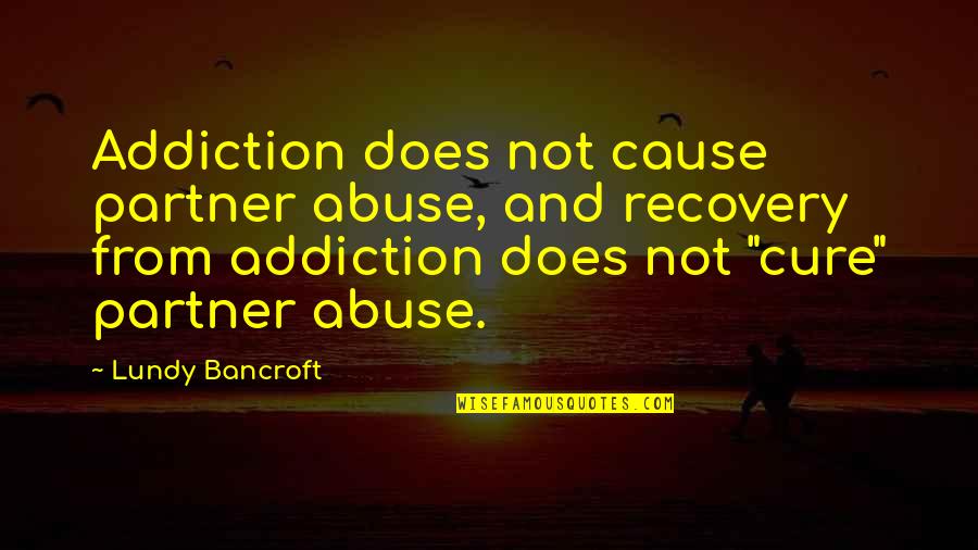 Addiction And Recovery Quotes By Lundy Bancroft: Addiction does not cause partner abuse, and recovery