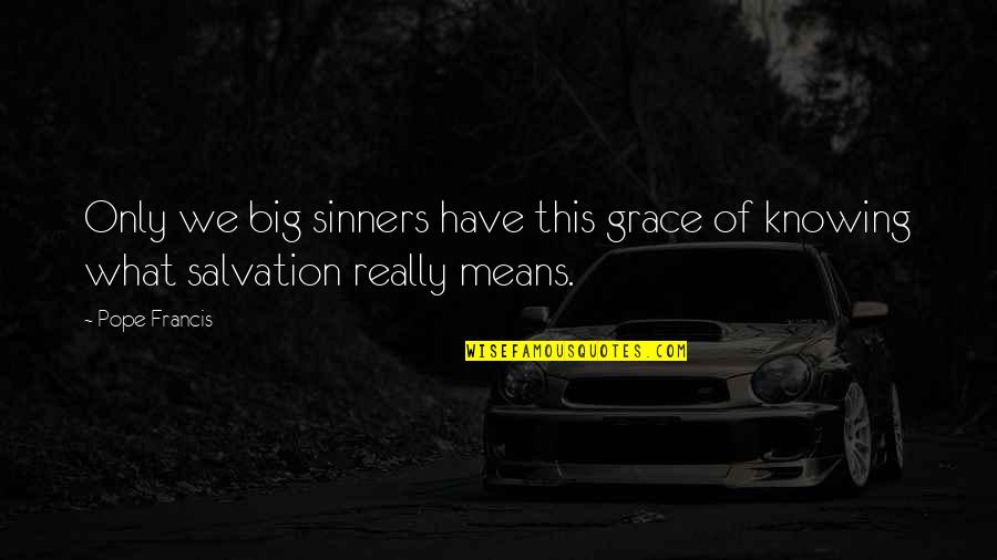 Addiction Self Compassion Brain Quotes By Pope Francis: Only we big sinners have this grace of