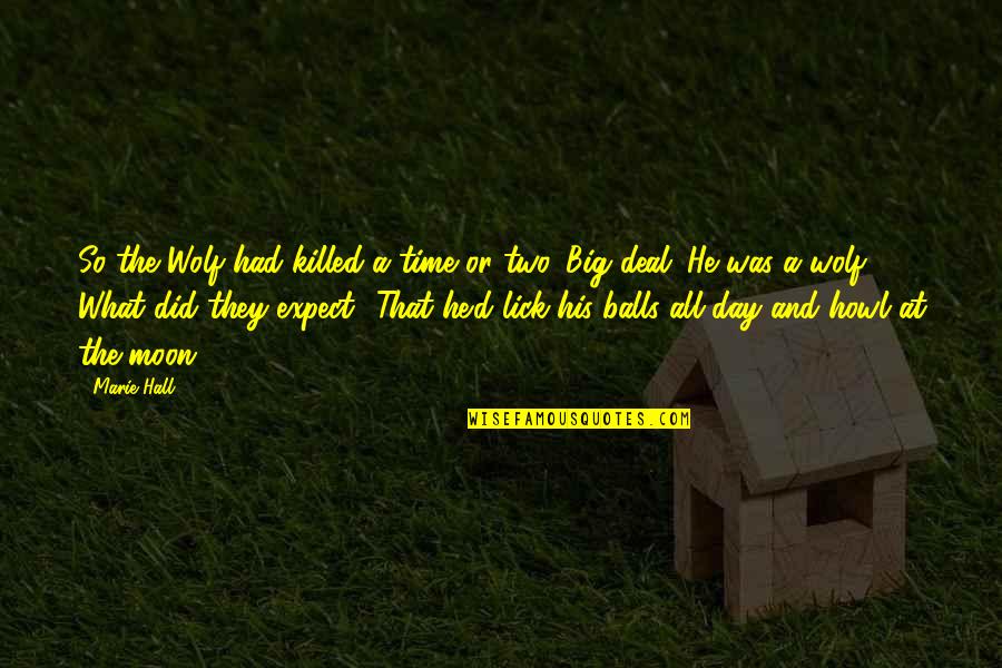 Adeana Dickison Quotes By Marie Hall: So the Wolf had killed a time or Adeana Dickison Quotes By Marie Hall: So the Wolf had killed a time or