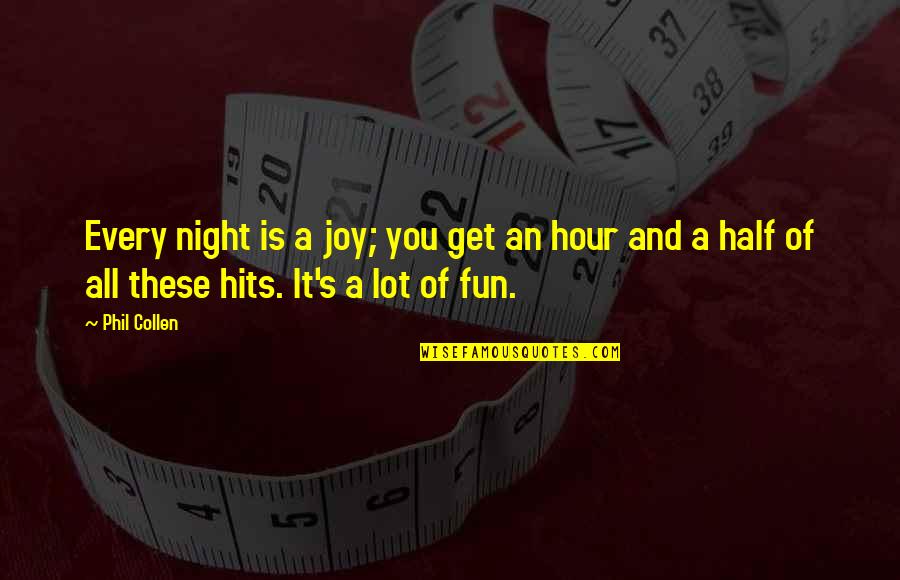 Adebts Quotes By Phil Collen: Every night is a joy; you get an