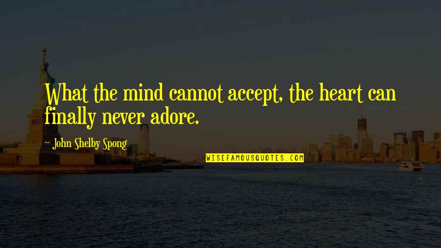 Adedapo Ojora Quotes By John Shelby Spong: What the mind cannot accept, the heart can Adedapo Ojora Quotes By John Shelby Spong: What the mind cannot accept, the heart can