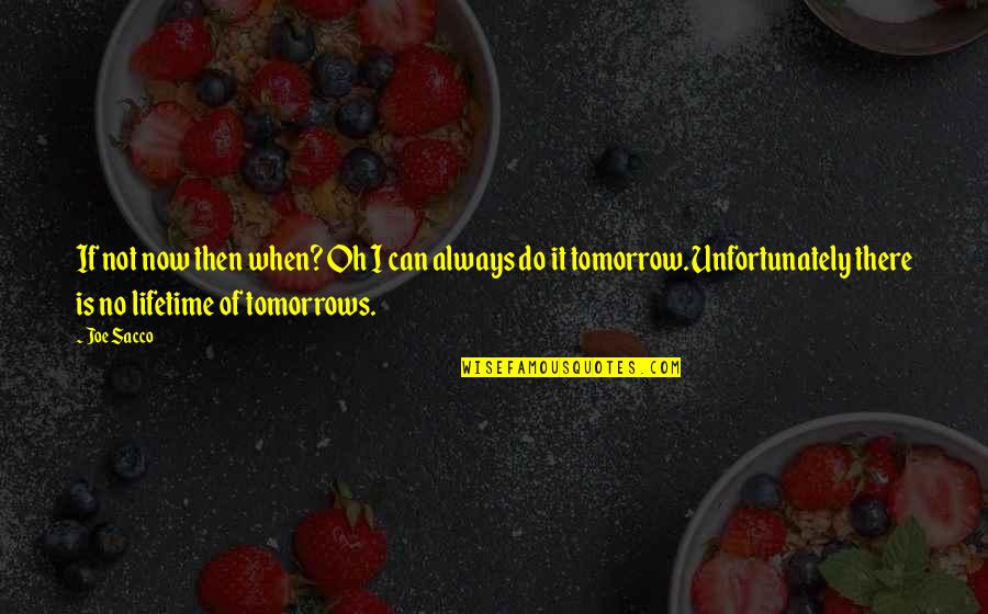Adeimantus Quotes By Joe Sacco: If not now then when? Oh I can