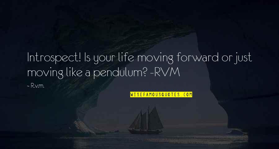 Adela Allen Quotes By R.v.m.: Introspect! Is your life moving forward or just