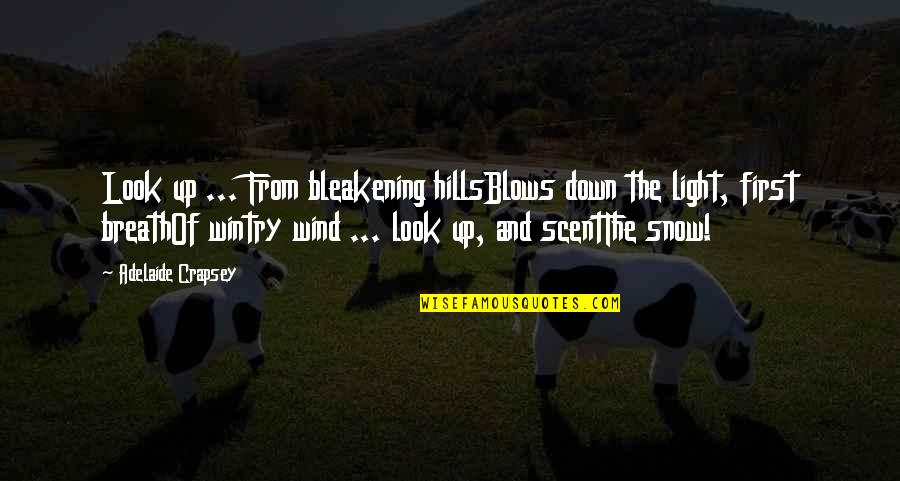 Adelaide Quotes By Adelaide Crapsey: Look up ... From bleakening hillsBlows down the