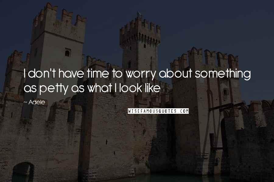 Adele quotes: I don't have time to worry about something as petty as what I look like