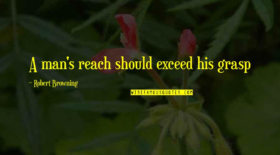 Adella Dangdut Quotes By Robert Browning: A man's reach should exceed his grasp