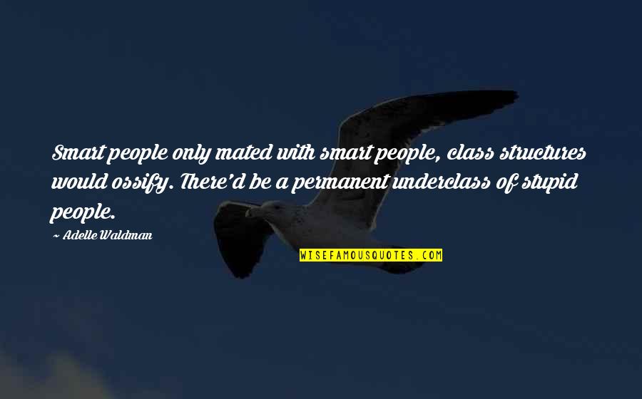 Adelle Quotes By Adelle Waldman: Smart people only mated with smart people, class