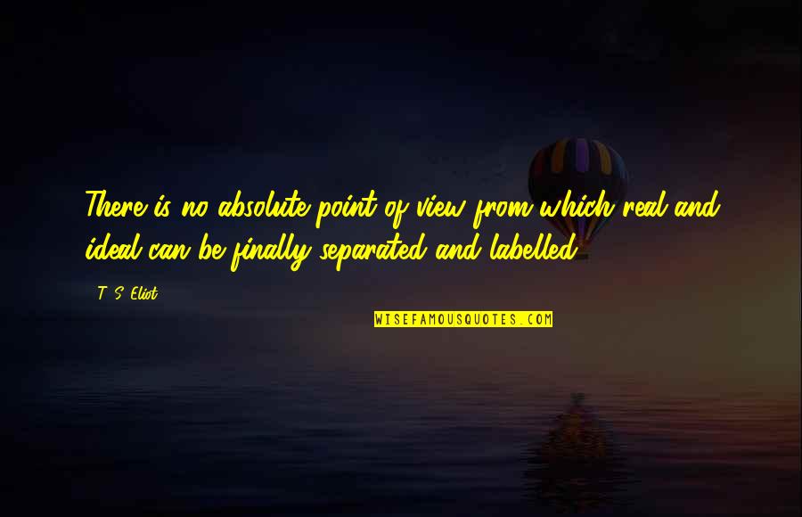 Ademas In English Quotes By T. S. Eliot: There is no absolute point of view from
