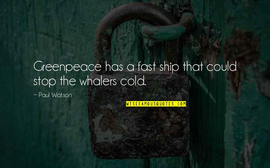 Adenoidal Quotes By Paul Watson: Greenpeace has a fast ship that could stop