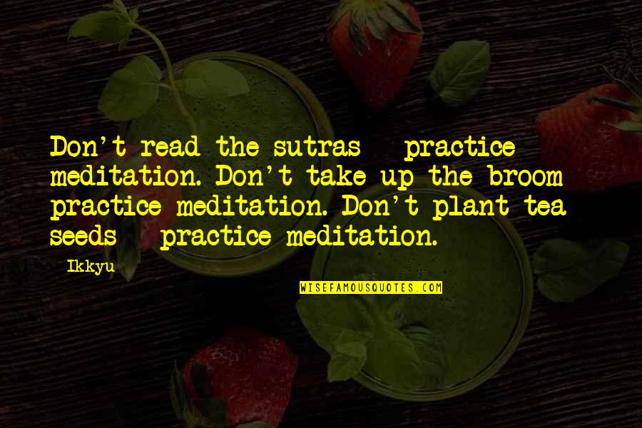 Adentraron Quotes By Ikkyu: Don't read the sutras - practice meditation. Don't Adentraron Quotes By Ikkyu: Don't read the sutras - practice meditation. Don't