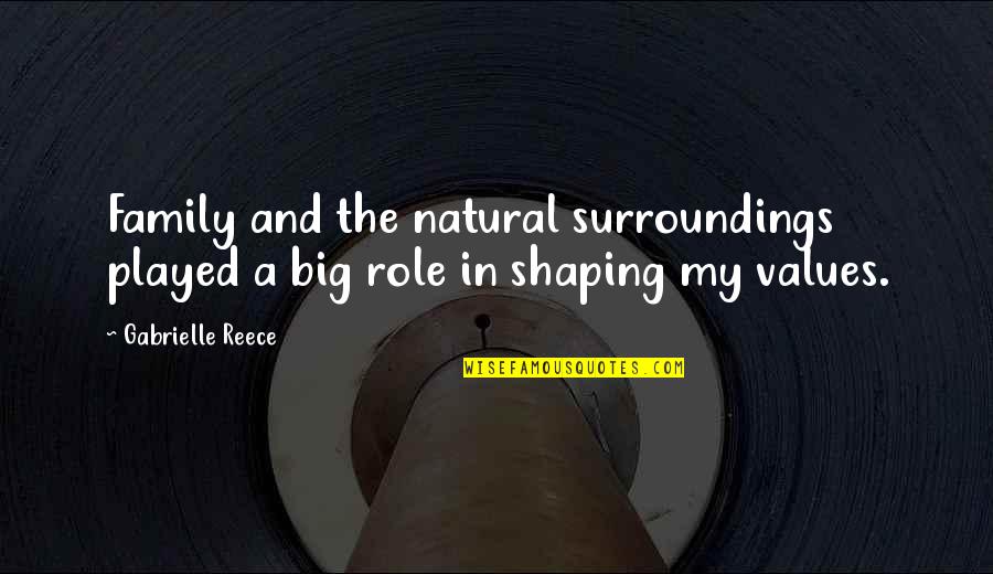 Aderbaluniversalcava Quotes By Gabrielle Reece: Family and the natural surroundings played a big