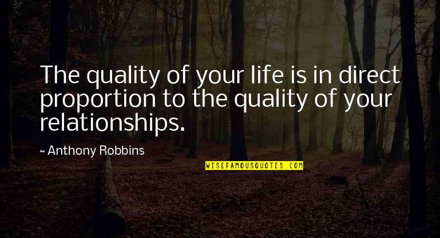 Aderito Quotes By Anthony Robbins: The quality of your life is in direct Aderito Quotes By Anthony Robbins: The quality of your life is in direct