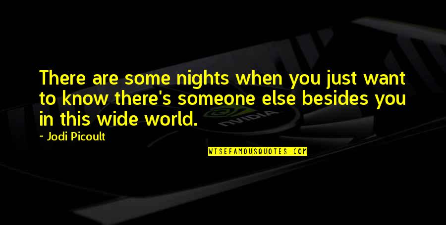 Adeyanju Adegbite Quotes By Jodi Picoult: There are some nights when you just want
