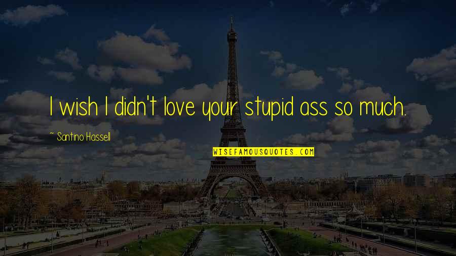 Adhaan Ki Quotes By Santino Hassell: I wish I didn't love your stupid ass