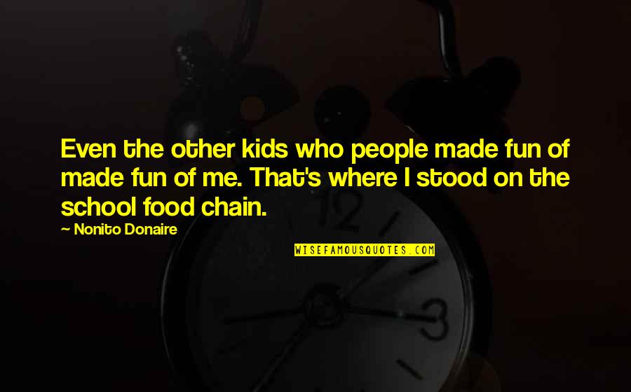 Adhesions On Bowel Quotes By Nonito Donaire: Even the other kids who people made fun
