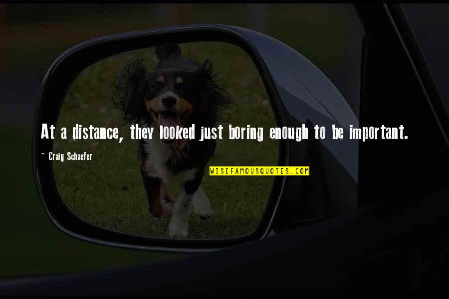 Adhuri Quotes By Craig Schaefer: At a distance, they looked just boring enough Adhuri Quotes By Craig Schaefer: At a distance, they looked just boring enough
