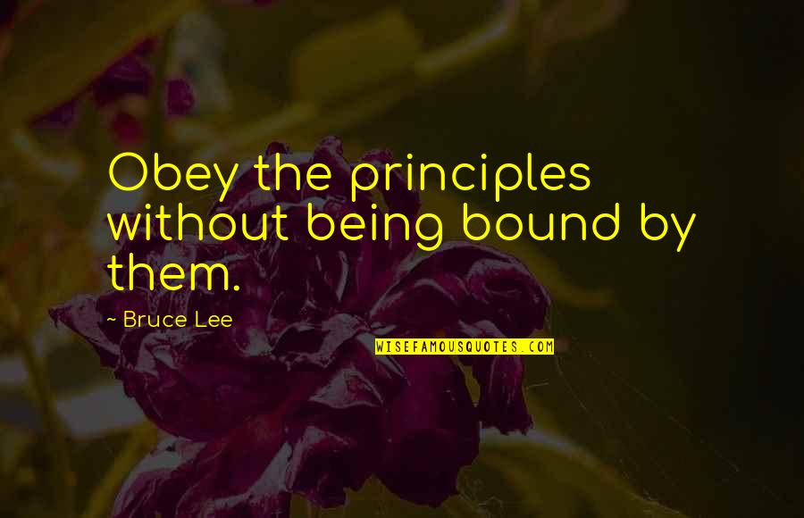 Adik Sa Shabu Quotes By Bruce Lee: Obey the principles without being bound by them.
