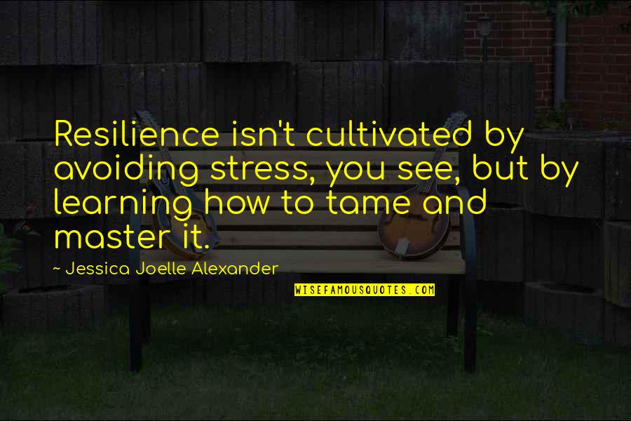 Adjusting To Change Quotes By Jessica Joelle Alexander: Resilience isn't cultivated by avoiding stress, you see,