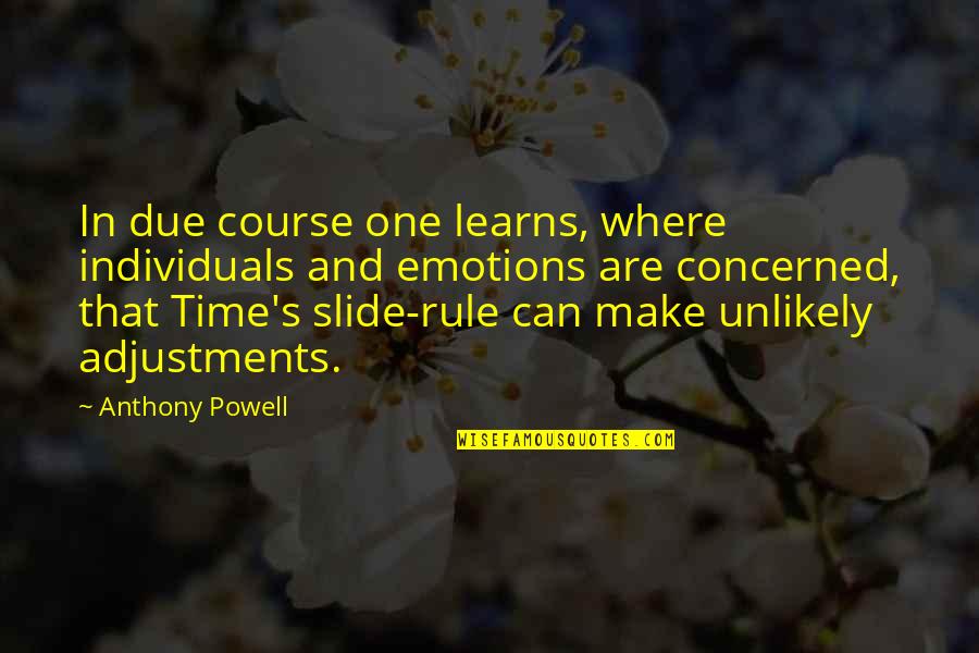 Adjustments Quotes By Anthony Powell: In due course one learns, where individuals and Adjustments Quotes By Anthony Powell: In due course one learns, where individuals and