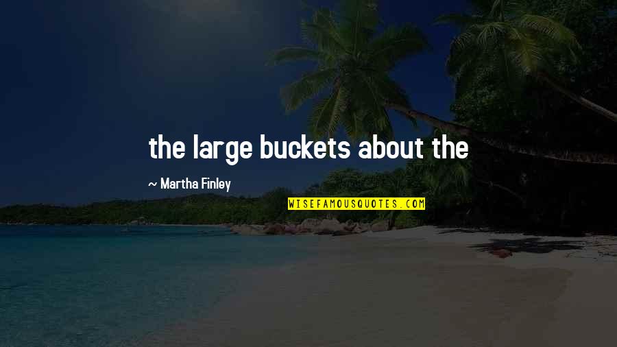 Adm Arleigh Burke Quotes By Martha Finley: the large buckets about the