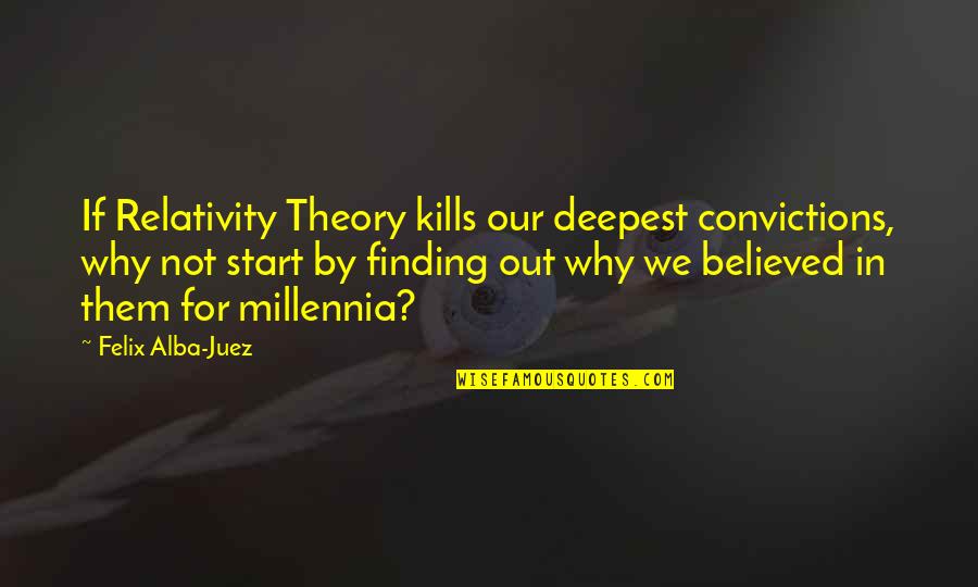 Administration Of The Sacraments Quotes By Felix Alba-Juez: If Relativity Theory kills our deepest convictions, why